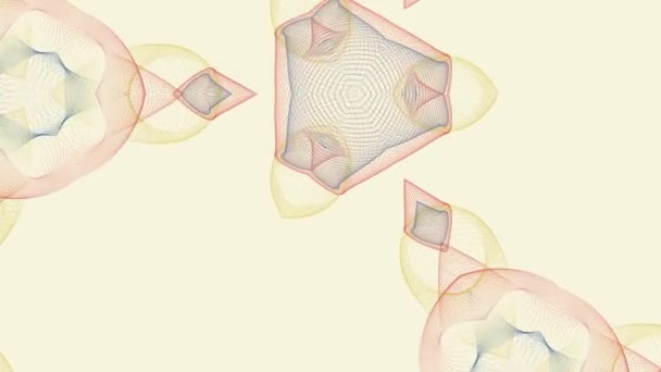 Fond abstrait de lignes fines bleues, rouges et jaunes .