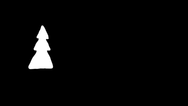 Alfa kanál hračka vánoční strom na laně. — Stock video