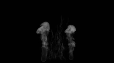 Alfa kanalını, 3d render alev soyut video.