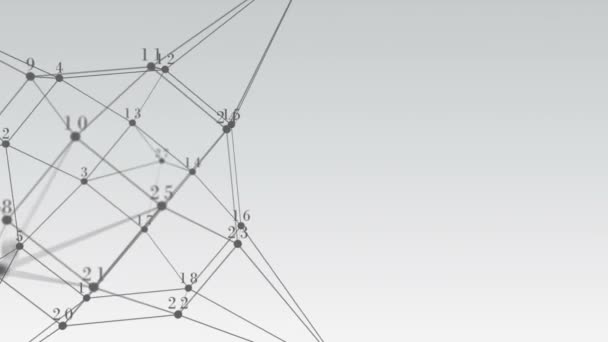 Fundo poligonal abstrato com ponto numerado . — Vídeo de Stock