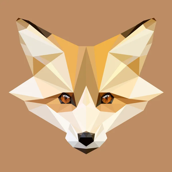 Low poly fox vector — Stock Vector