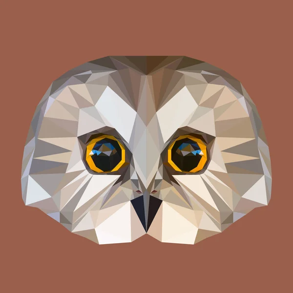 Low poly owl vector — Stock Vector