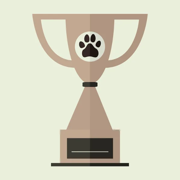 Trofeo di animali domestici in bronzo — Vettoriale Stock