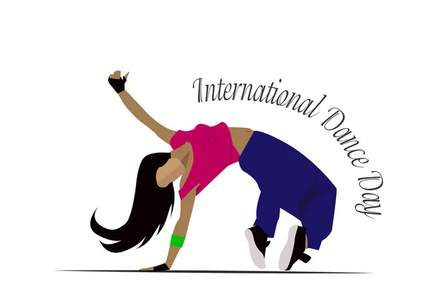 Dia Internacional Dança Ilustração Vetorial Com Fundo Branco Modelo Design — Fotografia de Stock