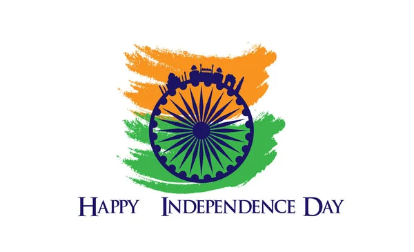 Indian Independence Day Greeting Card Poster Flyer Patriotic Banner Website — Stockfoto