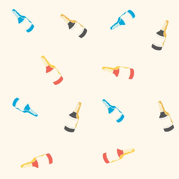 Bière vintage motif sans couture. Illustration de typographie vectorielle — Image vectorielle