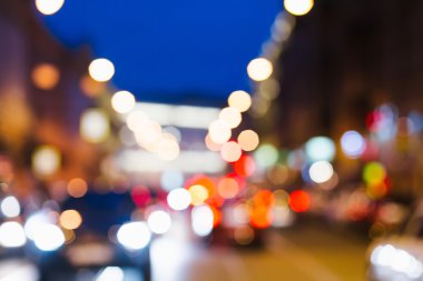 City road hareket bulanıklığı. Gece arka plan