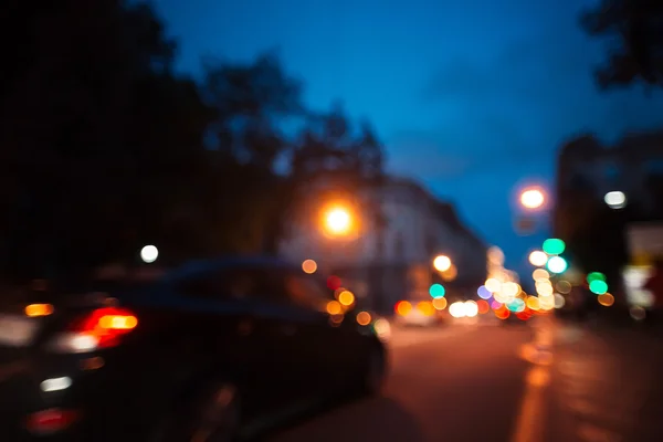 City road rörelseoskärpa. Natt bakgrund — Stockfoto