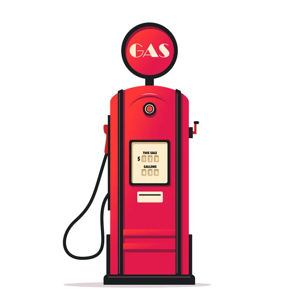 Gasolinera retro. Dibujos animados vector ilustración — Vector de stock