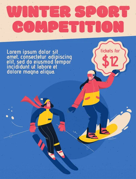 Vector poster van Winter Sport Competition concept — Stockvector