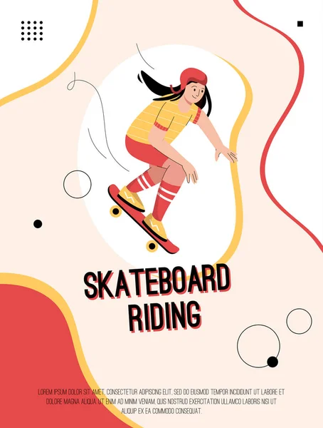 Vector poster of Skateboard Riding concept — Stock Vector