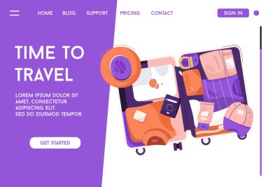 Zaman Yolculuğu konseptinin vektör indirme sayfası