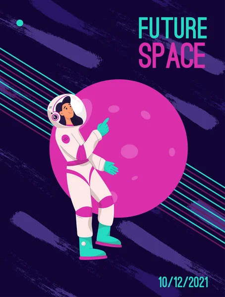 Affiche vectorielle du concept Future Space — Image vectorielle