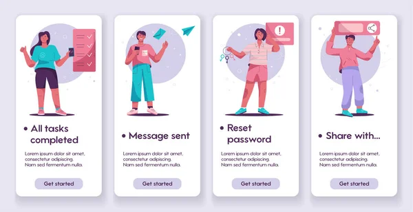 Wektor sztandar ilustracja koncepcji Onboarding — Wektor stockowy