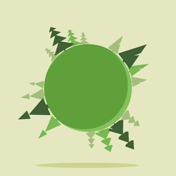 Планета Земля с елками — стоковый вектор