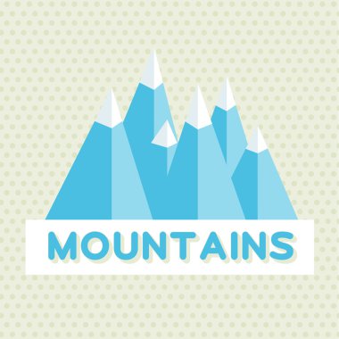 Dağlar. Düz tasarım