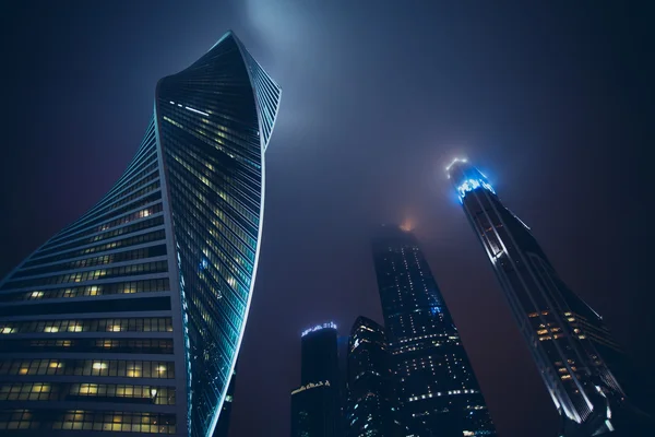 Modern skyscrapers in the center