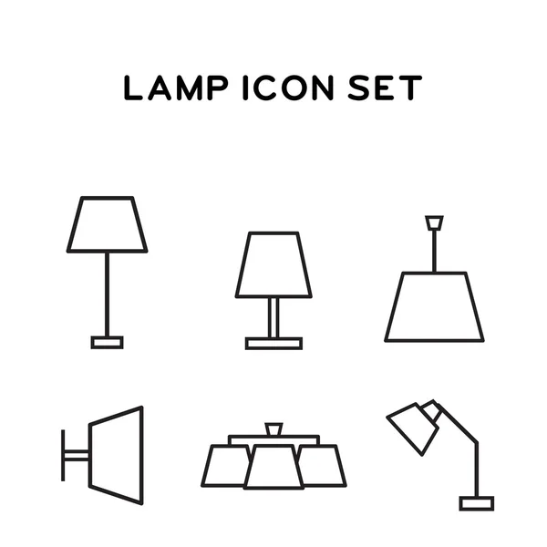 Definir ícones da lâmpada — Vetor de Stock