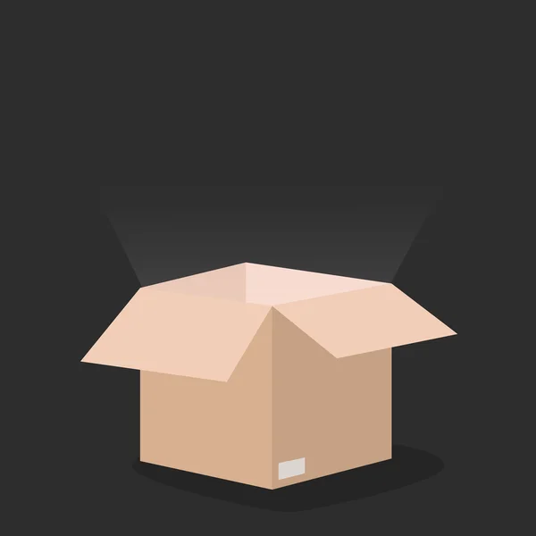 Umziehen mit Kisten. Dinge im Kasten. Transportunternehmen — Stockvektor