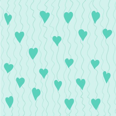 Kalplerin Vintage soyut desen. Elle çizilmiş. Sevgililer günü