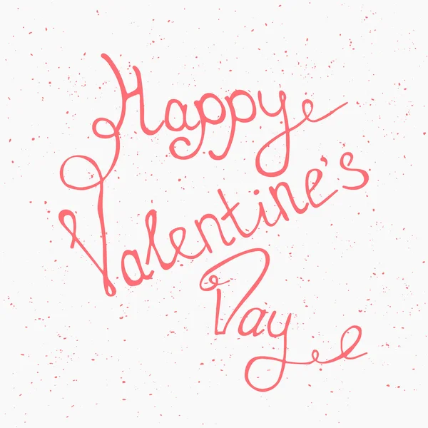 Happy Valentines Day. Hand drawn lettering — Stock Vector