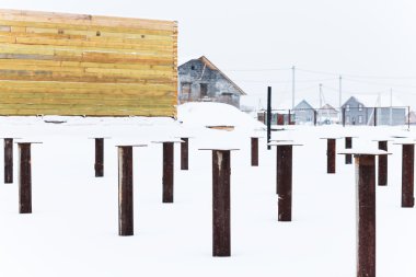 Bina inşaat, çelik çerçeve takviye düzen döşeme