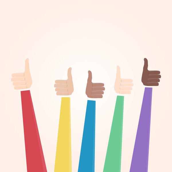 Рука с большим пальцем. Положительная обратная связь
