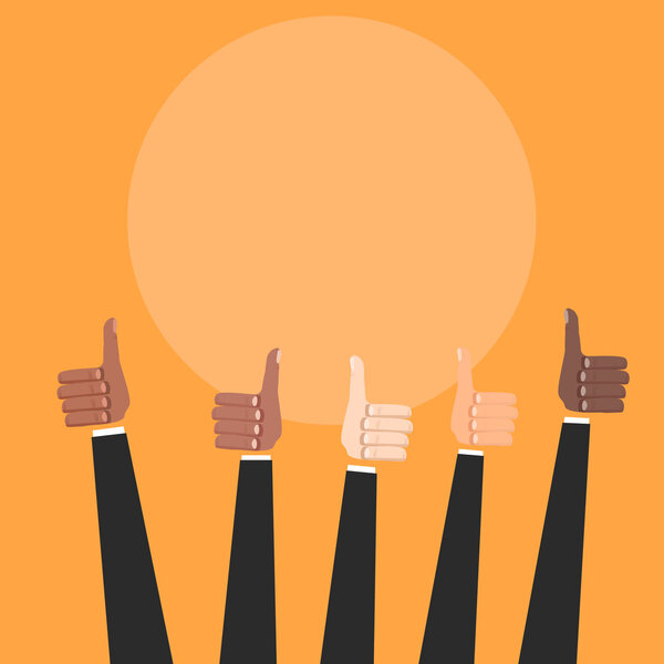 Рука с большим пальцем. Положительная обратная связь
