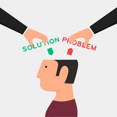 Confused Man. Headache. Thinking about problems clipart