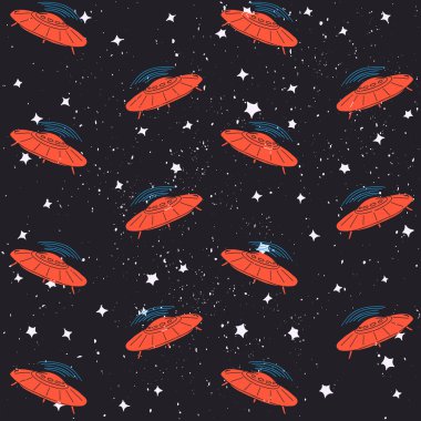 Elle çizilmiş desen Ufo