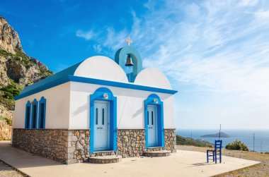 Tipik Yunan mavi dome Kilisesi, Yunanistan