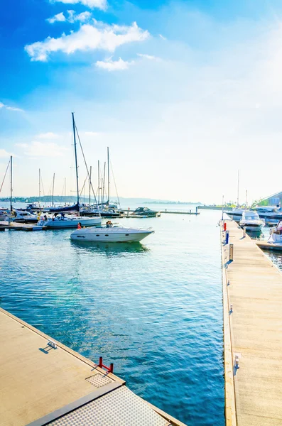 Boats in yacht port Oslo, Norway — Stock Photo, Image