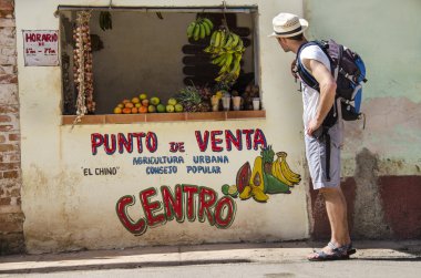 Man near Cuban shop