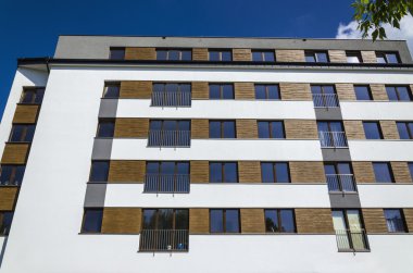 Modern bir apartman mimari arka plan