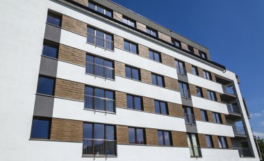 Modern bir apartman mimari arka plan