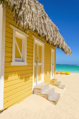 Ahşap sarı beach yazlık