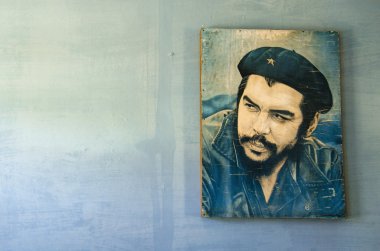 Che Guevara on wall close-up