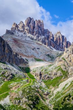panorama of Dolomites Mountains clipart