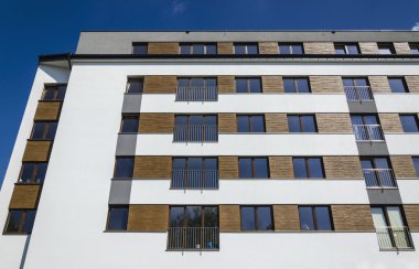 Modern bir apartman mimari arka plan