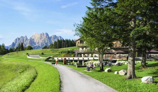 Traditional houses in alpine village — Stock Photo, Image