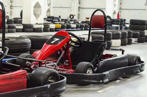 Primer plano de los karts de máquinas — Foto de Stock