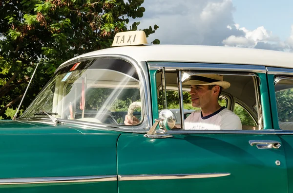 Zelené americké klasických auto — Stock fotografie