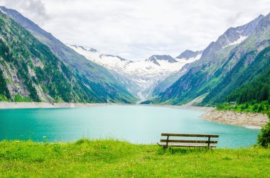 Lake Schlegeis ve boş Masası, Alpler, Avusturya