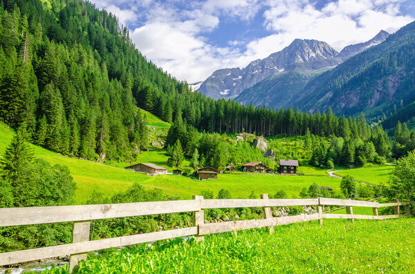 Alpine landscape in Zillertal Alps, Austria