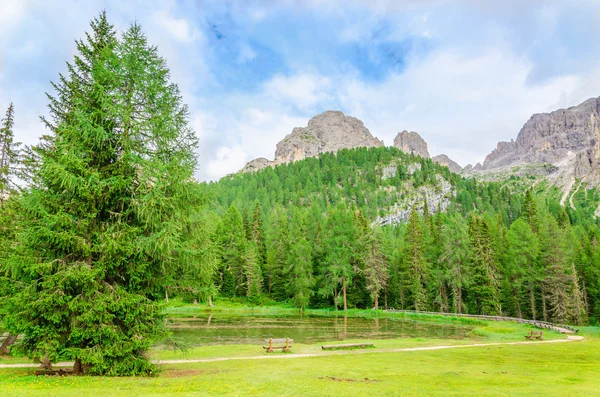 Paesaggio montano nelle Dolomiti di Sexten — Foto Stock