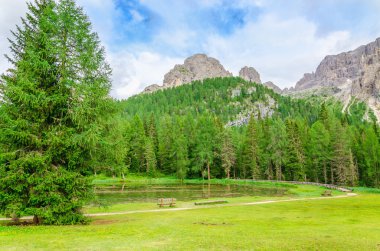 Beautiful mountain landscape, South Tyrol, Italy  clipart