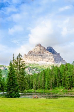 Dolomites, güzel dağ manzarası