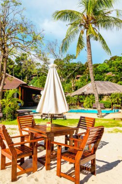 güneş şemsiyesi egzotik plajı ile tablo