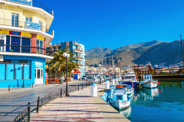 Yachts moored in port, Greece — Stock Photo, Image