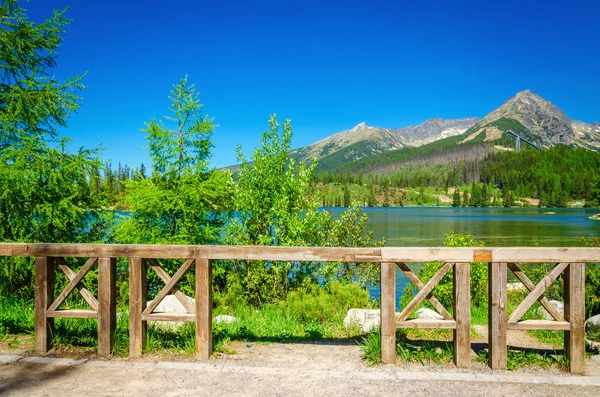 山の湖の美しい景色 — ストック写真